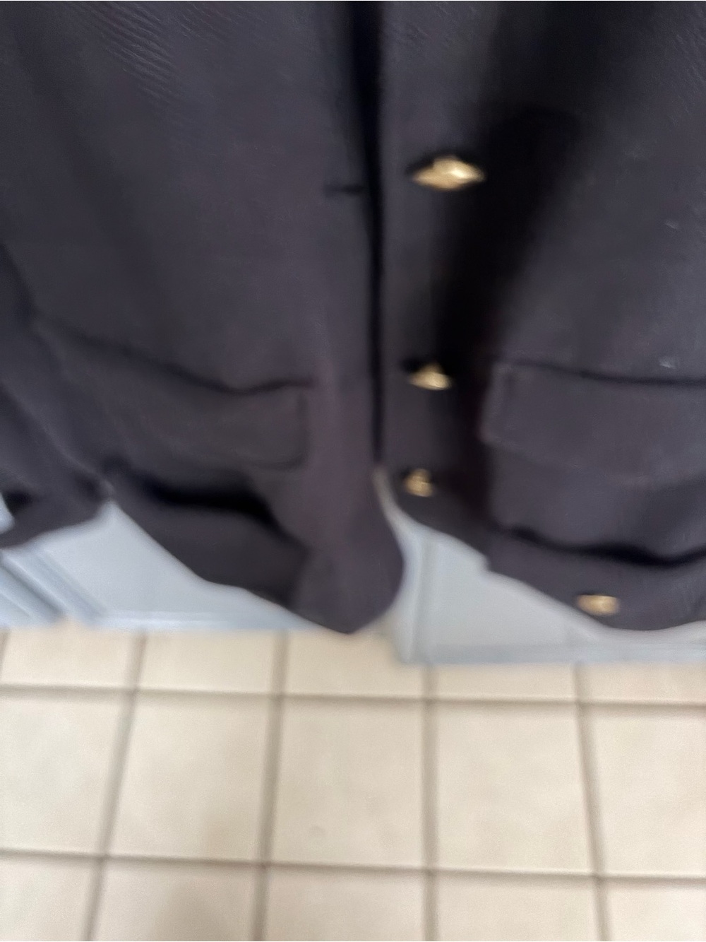 Mackage Black Wool Blend Blazer with Gold Buttons - Picture 2 of 14